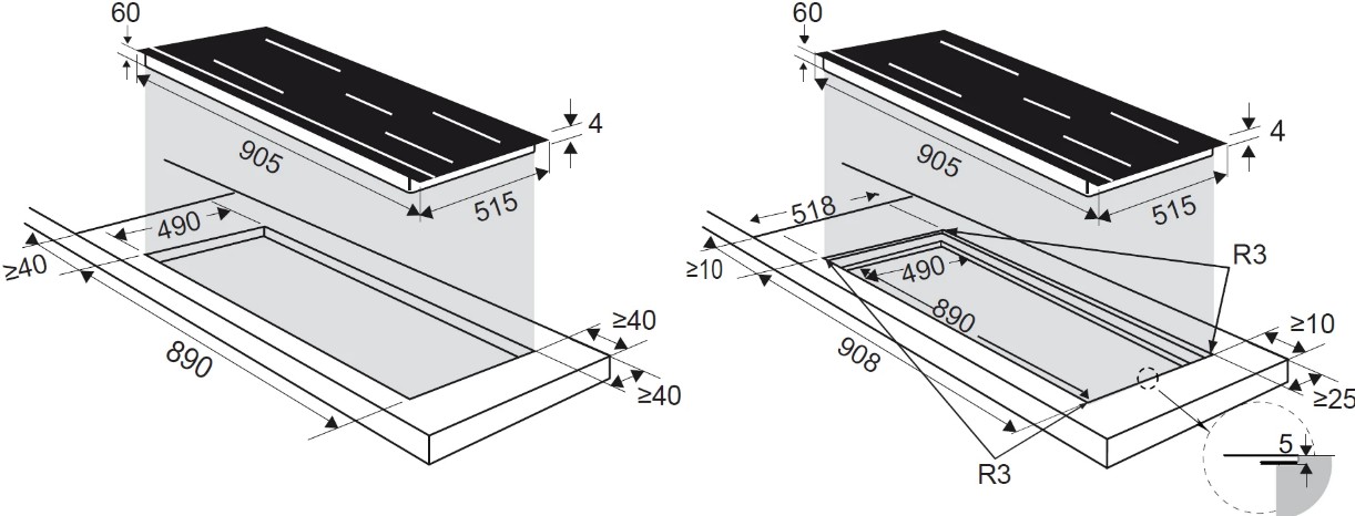 картинка Индукционная варочная панель De Dietrich DPI595ABT INFINITE BLACK 