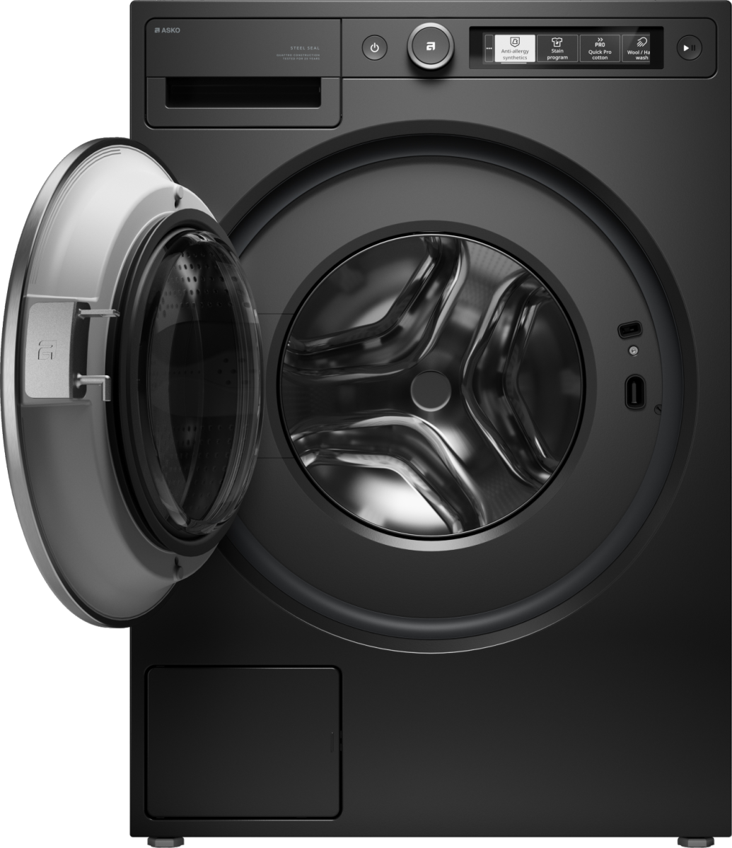 картинка Стиральная машина с паром Asko W5096RG черный графит 