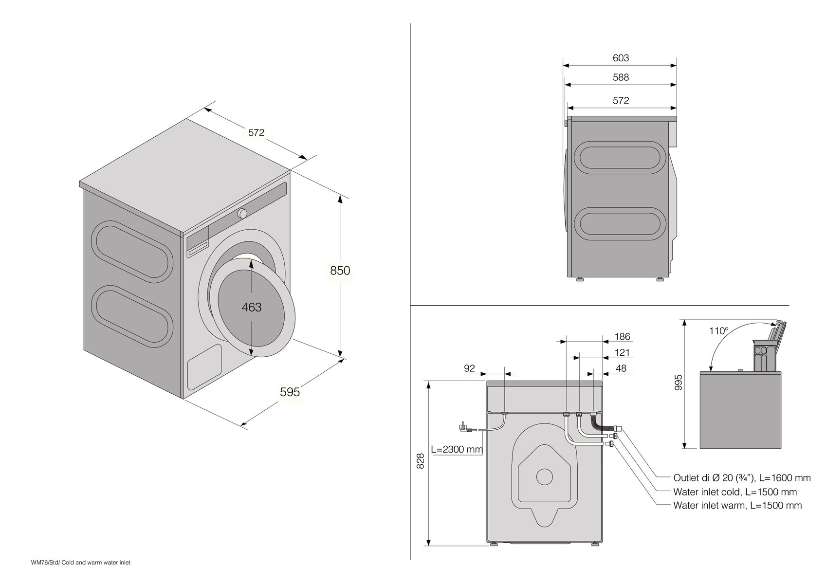 картинка Стиральная машина с паром Asko W7096XW белый  картинка Стиральная машина с паром Asko W7096XW белый