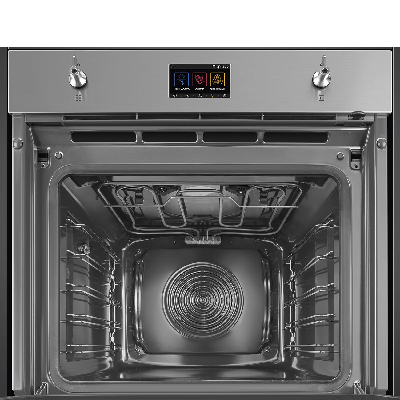 картинка Электрический духовой шкаф с функцией СВЧ и пароварки Smeg SO6303APX  картинка Электрический духовой шкаф с функцией СВЧ и пароварки Smeg SO6303APX