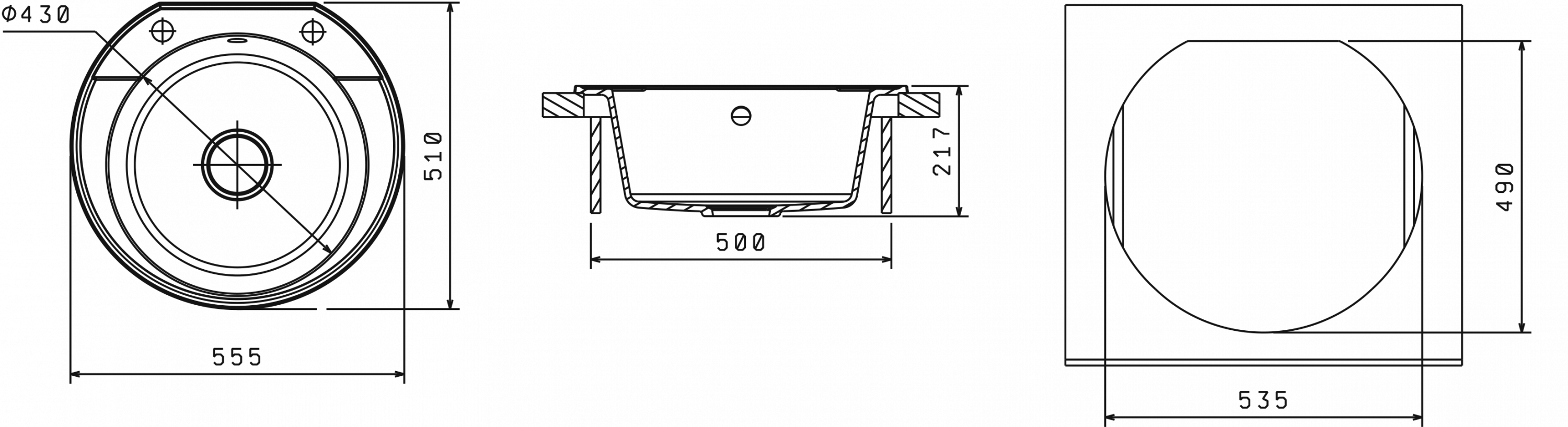 картинка Мойка для кухни Florentina Эльба-555 