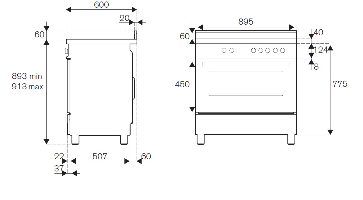 картинка Комбинированная кухонная плита Bertazzoni PRO95I1EART оранжевая 