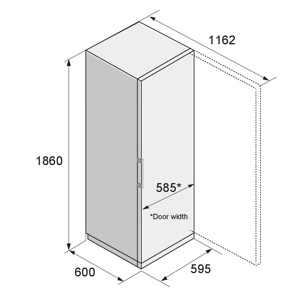 картинка Полувстраиваемый холодильник Asko RFR286KNCW1 белый 