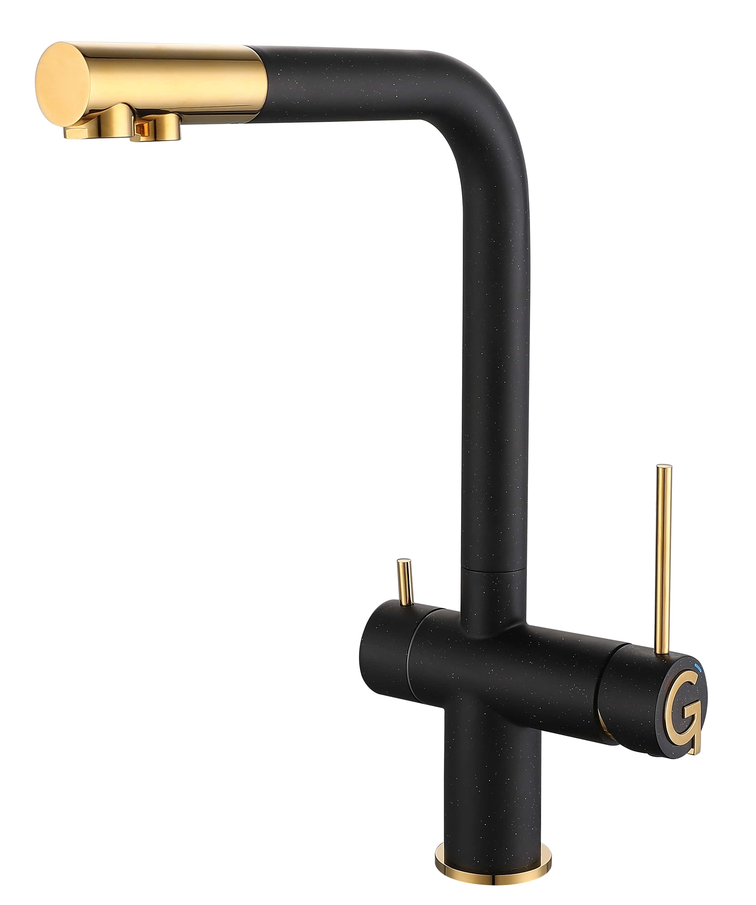 картинка Смеситель Rivelato Lugano 1523513 antracite/oro 