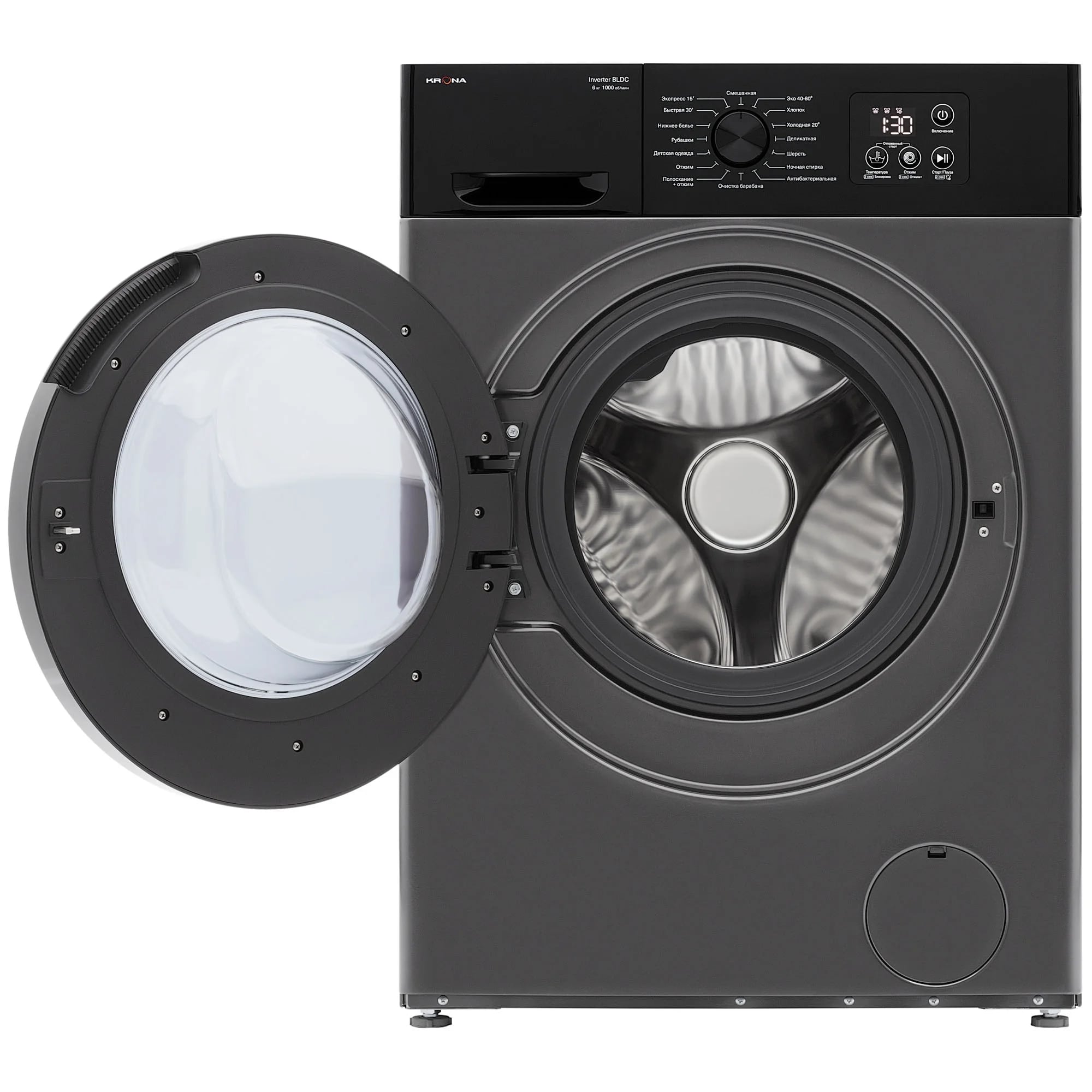 картинка Стиральная машина Krona RHENE GREY 1000 6K WM  картинка Стиральная машина Krona RHENE GREY 1000 6K WM