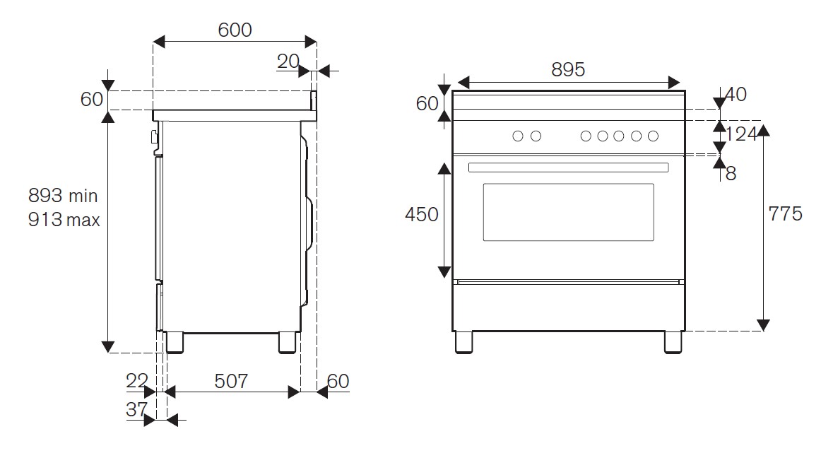 картинка Комбинированная кухонная плита Bertazzoni HER96L1EAVT слоновая кость 