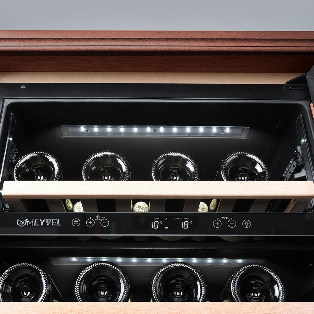 картинка Отдельностоящий винный шкаф Meyvel MV46PRO-KBT2 (Итальянский орех) 