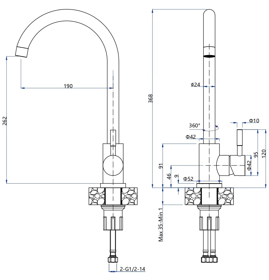 картинка Смеситель Granfest-Quarz GF-Z-5410  картинка Смеситель Granfest-Quarz GF-Z-5410