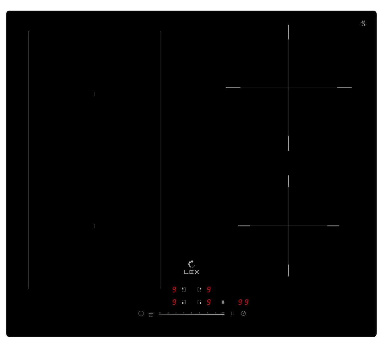 картинка Варочная панель Lex EVI 641A BL 