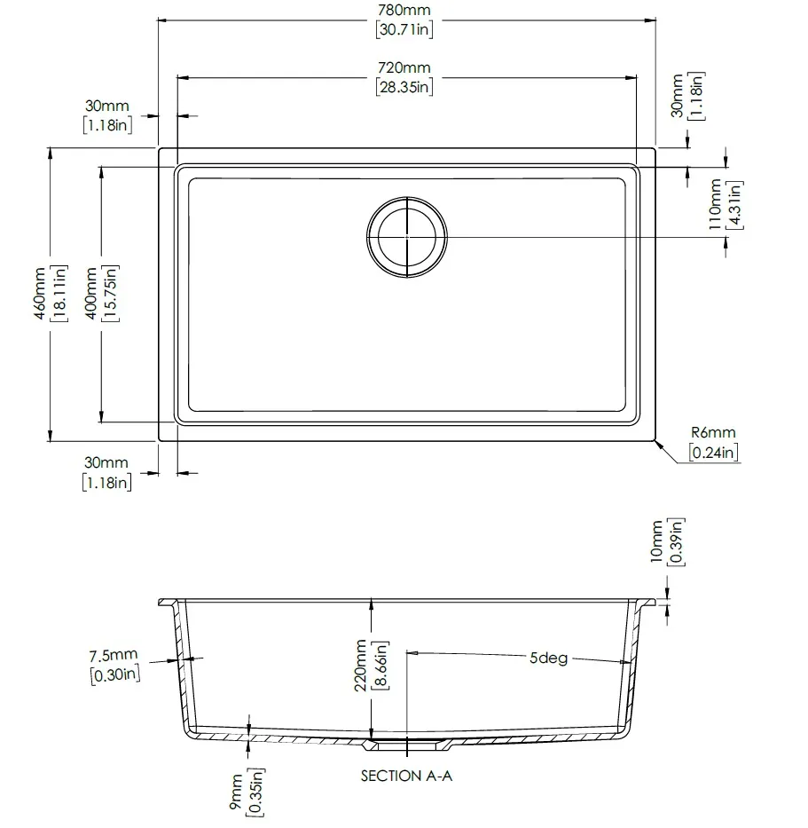 картинка Кухонная мойка Longran Enigma ENG780.460 