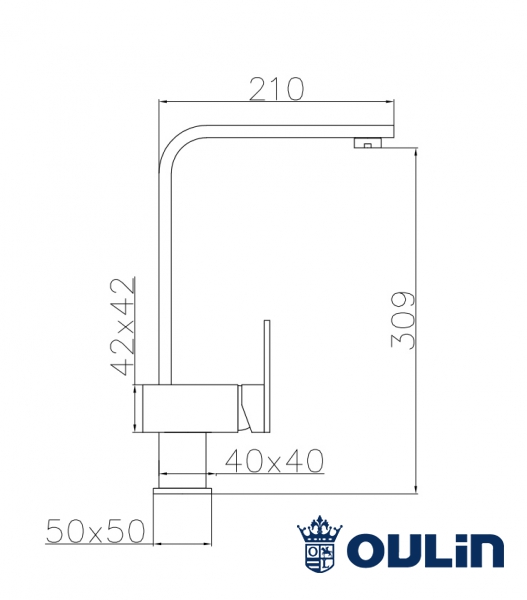 картинка Смеситель Oulin OL-8075S  картинка Смеситель Oulin OL-8075S