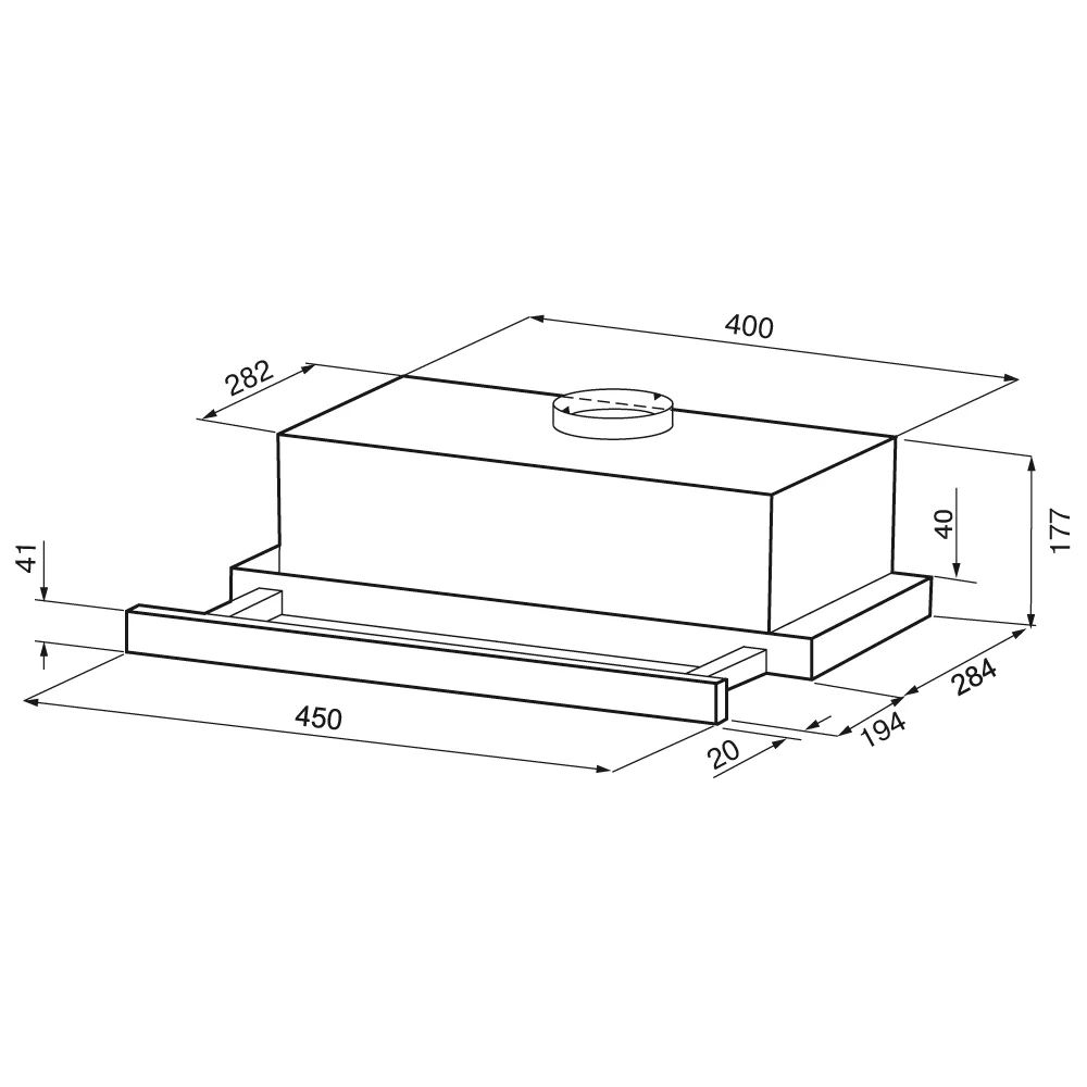 картинка Кухонная вытяжка Krona KAMILLA F 450 white 