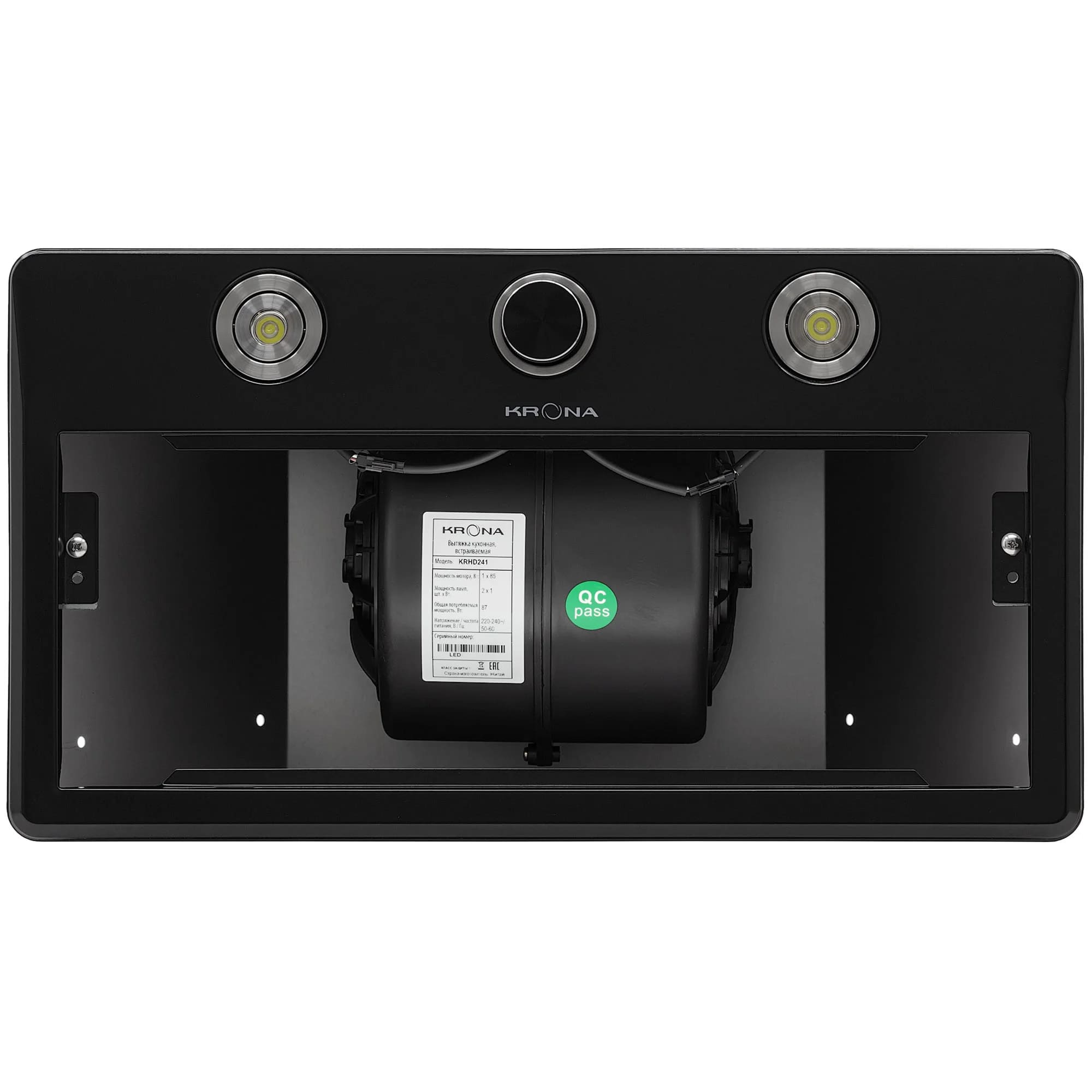 картинка Кухонная вытяжка Krona SVEN 600 black one knob  картинка Кухонная вытяжка Krona SVEN 600 black one knob
