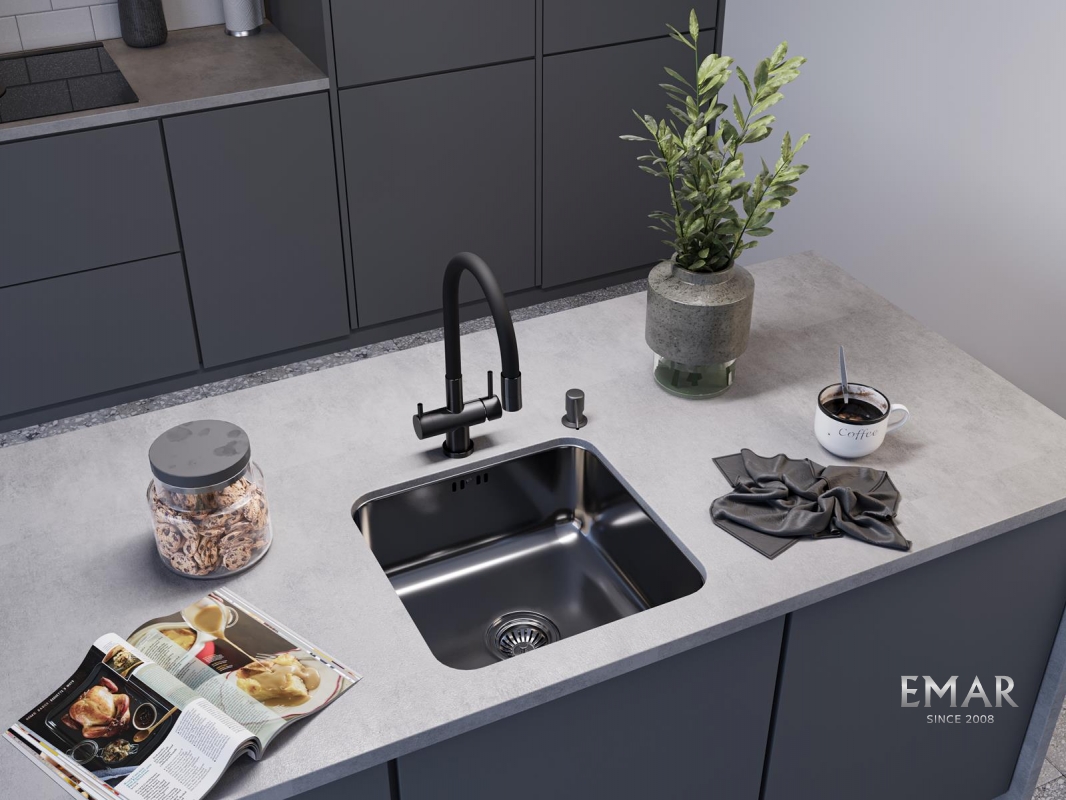 картинка Мойка для кухни Emar EMB-127A PVD Nano Dark 