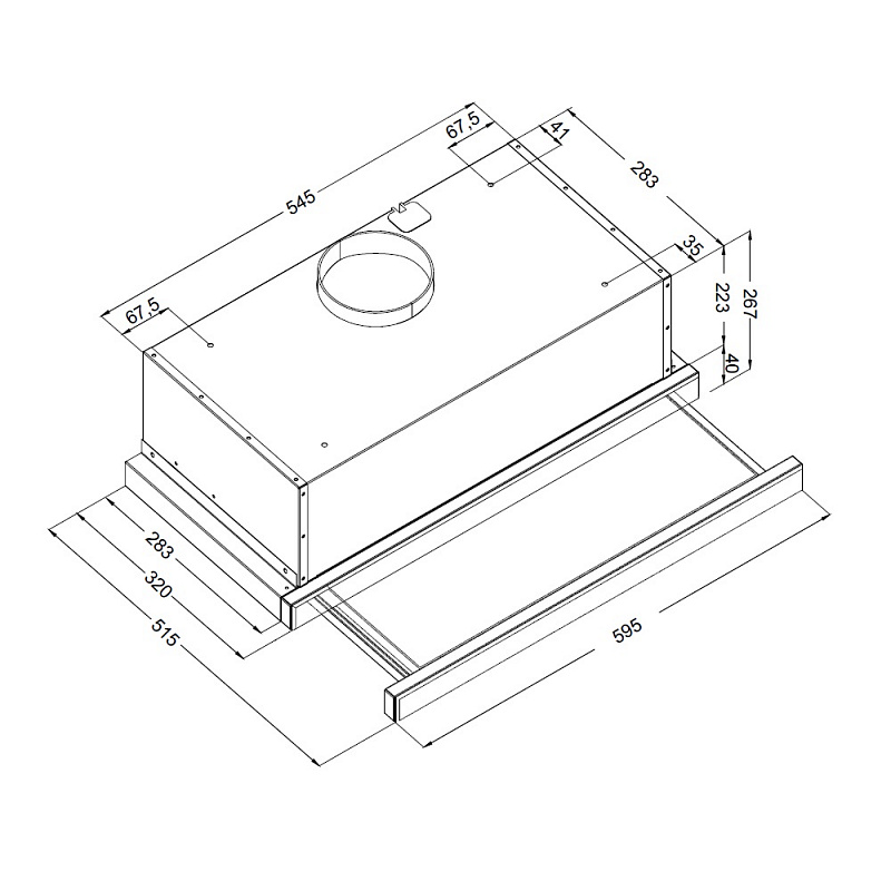 картинка Кухонная вытяжка Korting KHP 6975 GW 