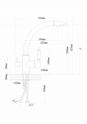 картинка |Discount| Смеситель Florentina ШАЛЕ капучино 