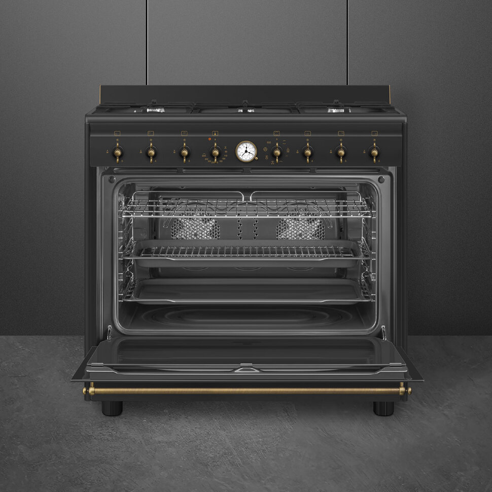 картинка Комбинированная кухонная плита Smeg CO96GMA9  картинка Комбинированная кухонная плита Smeg CO96GMA9
