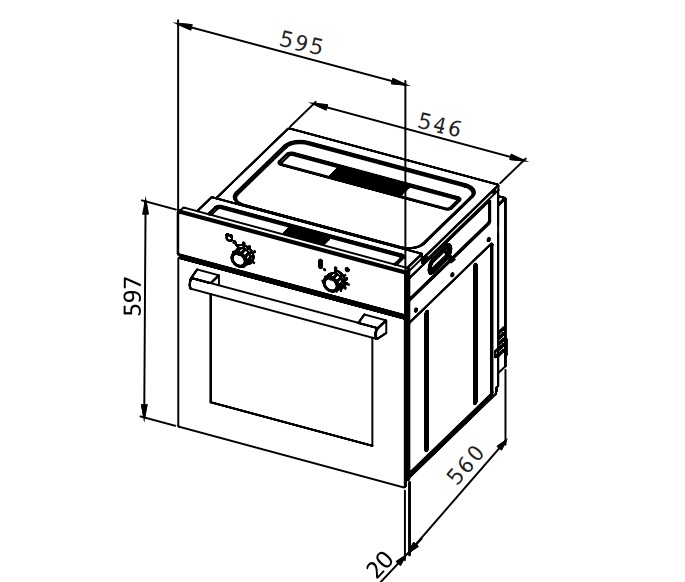 картинка Электрический духовой шкаф Millen MEO 605 BL 