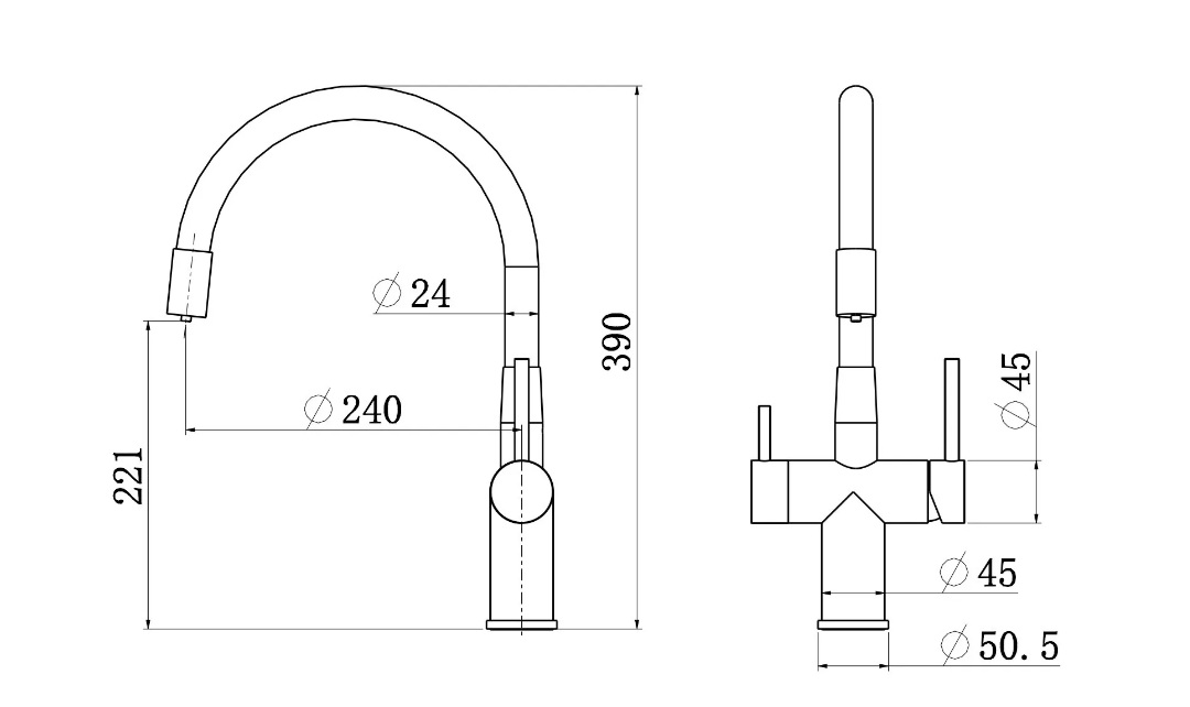 картинка Смеситель LONGRAN Sprint logic LM2198, Black 