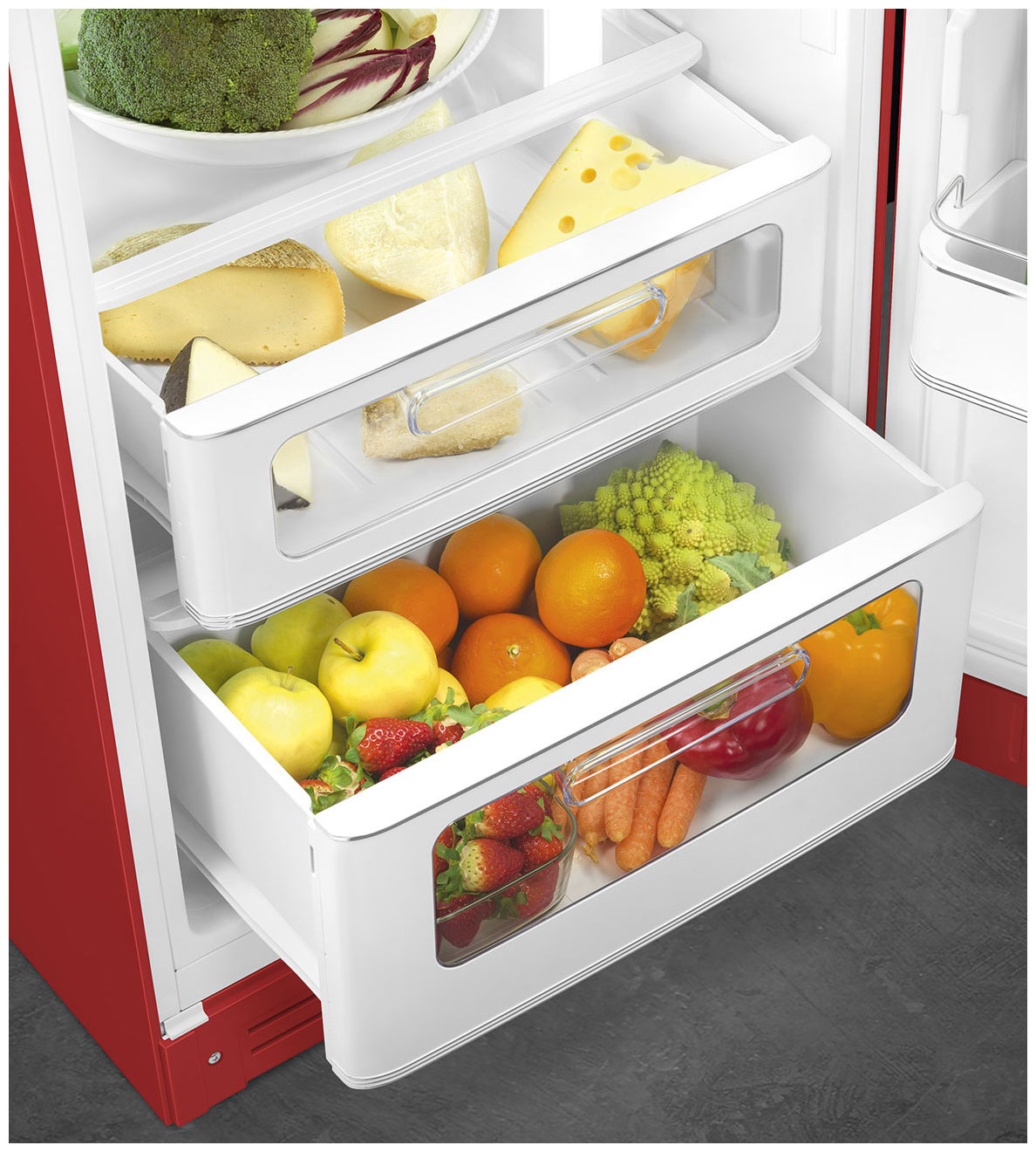 картинка Отдельностоящий холодильник Smeg FAB30RRD5  картинка Отдельностоящий холодильник Smeg FAB30RRD5