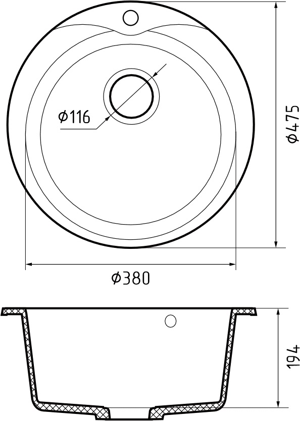 картинка Мойка для кухни Granfest GR-R480 