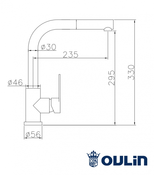 картинка Смеситель Oulin OL-8607S  картинка Смеситель Oulin OL-8607S