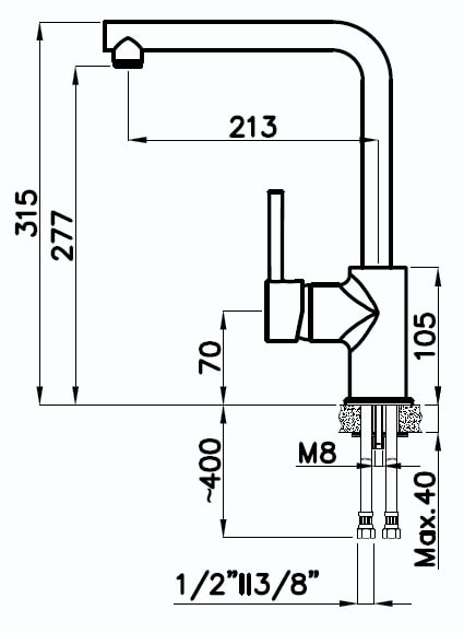 картинка Смеситель Rivelato Vico 9021600  картинка Смеситель Rivelato Vico 9021600