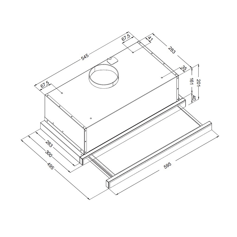 картинка Кухонная вытяжка Korting KHP 6512 W 