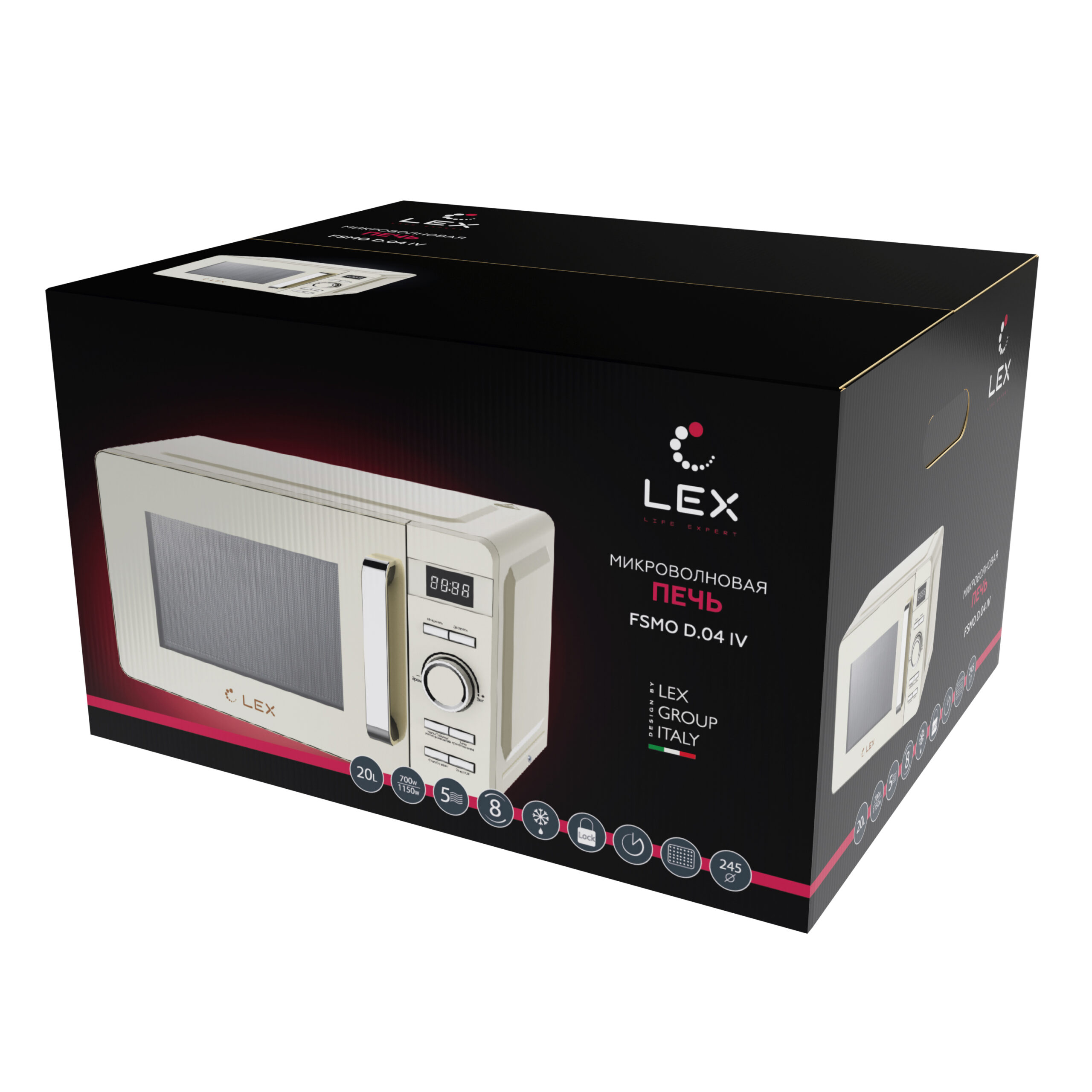 картинка Микроволновая печь Lex FSMOD.04IV  картинка Микроволновая печь Lex FSMOD.04IV