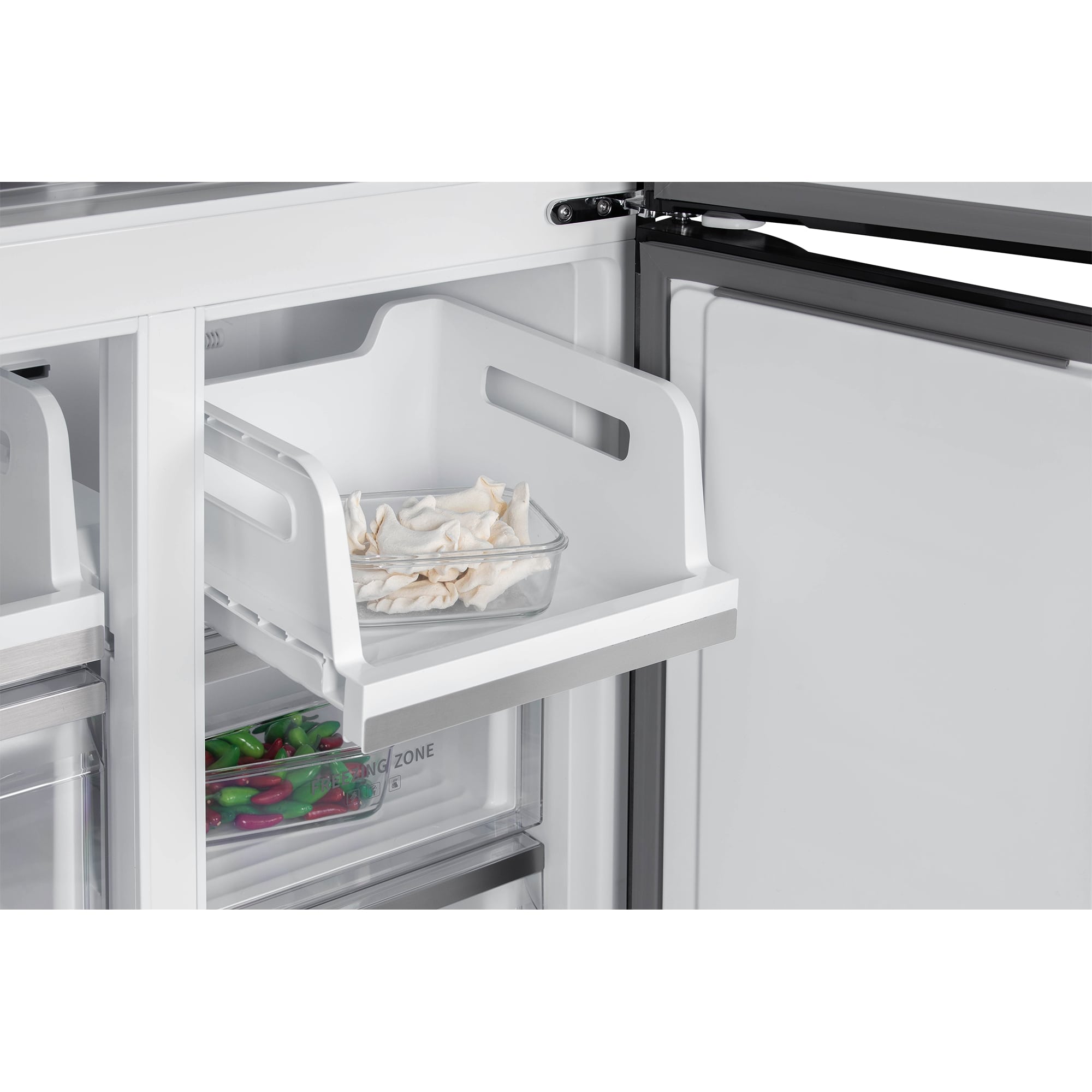 картинка Полувстраиваемый холодильник Hiberg RFQ-600DX NFGW inverter белый 