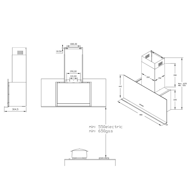 картинка Кухонная вытяжка Korting KHC 95330 GN  картинка Кухонная вытяжка Korting KHC 95330 GN