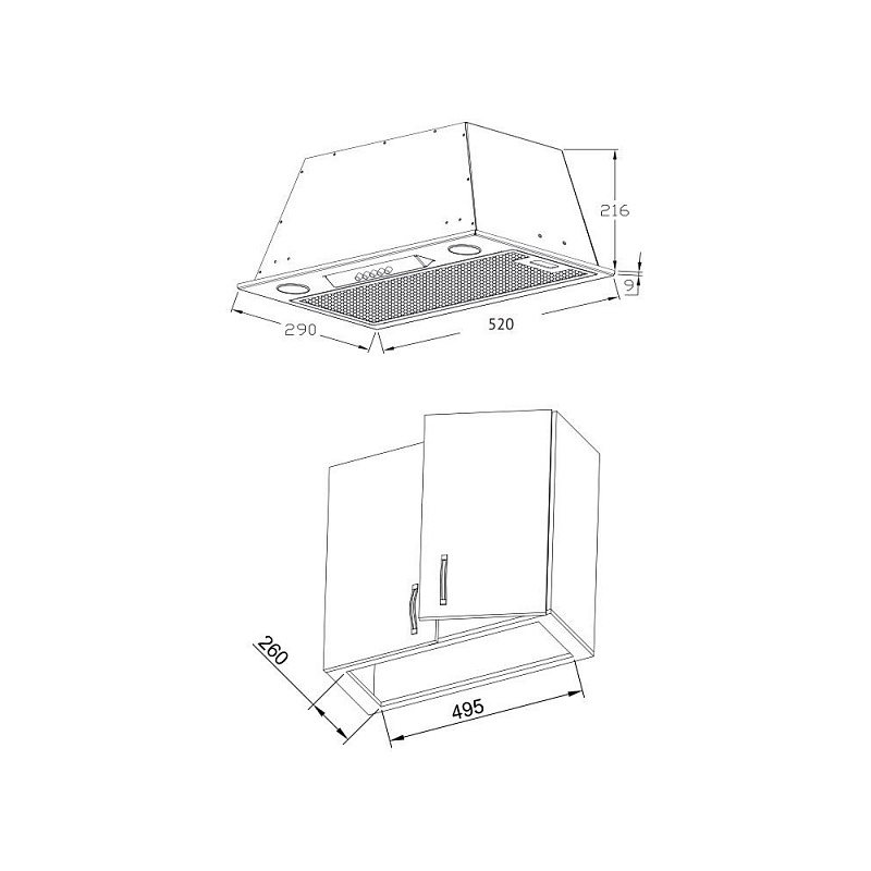 картинка Кухонная вытяжка Korting KHI 6530 W 