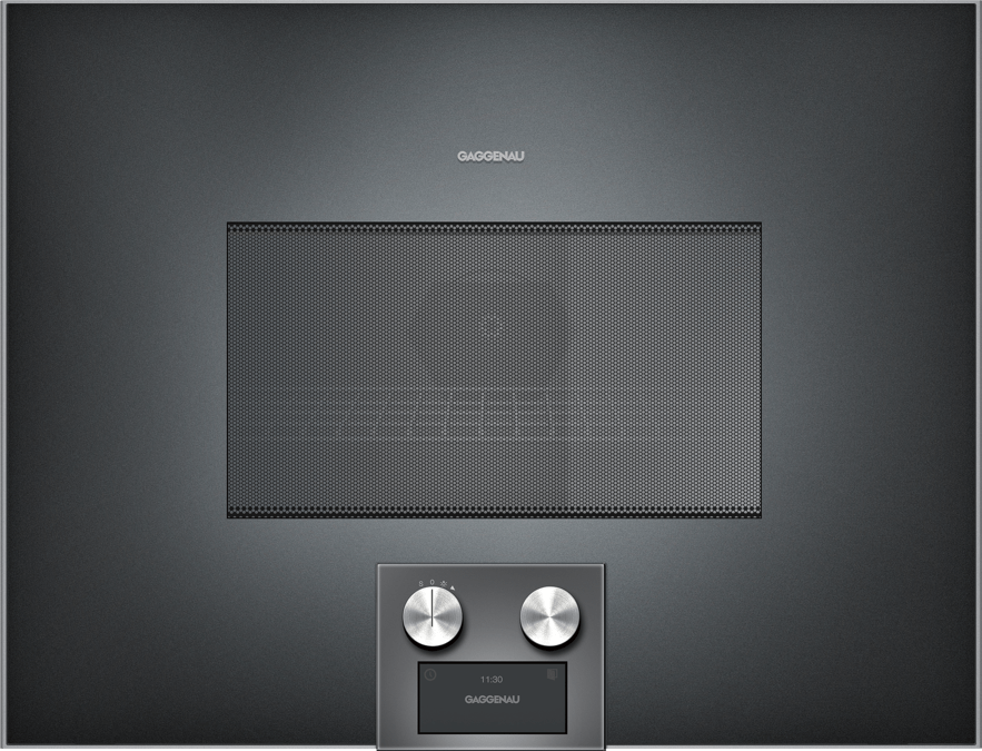 картинка Микроволновая печь встраиваемая Gaggenau BM454100 антрацит  картинка Микроволновая печь встраиваемая Gaggenau BM454100 антрацит