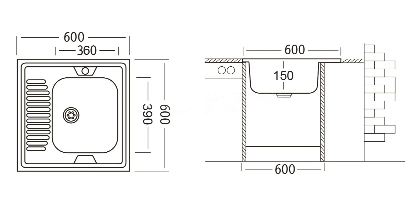 картинка Мойка Ukinox STD600.600 ---5C 0RS 