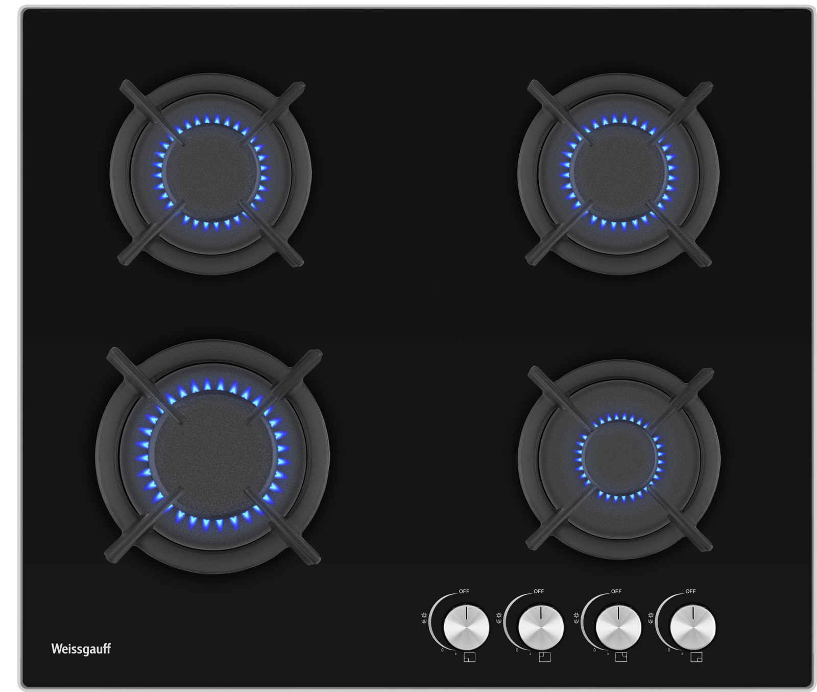 картинка Газовая варочная панель Weissgauff HG 640 BG 