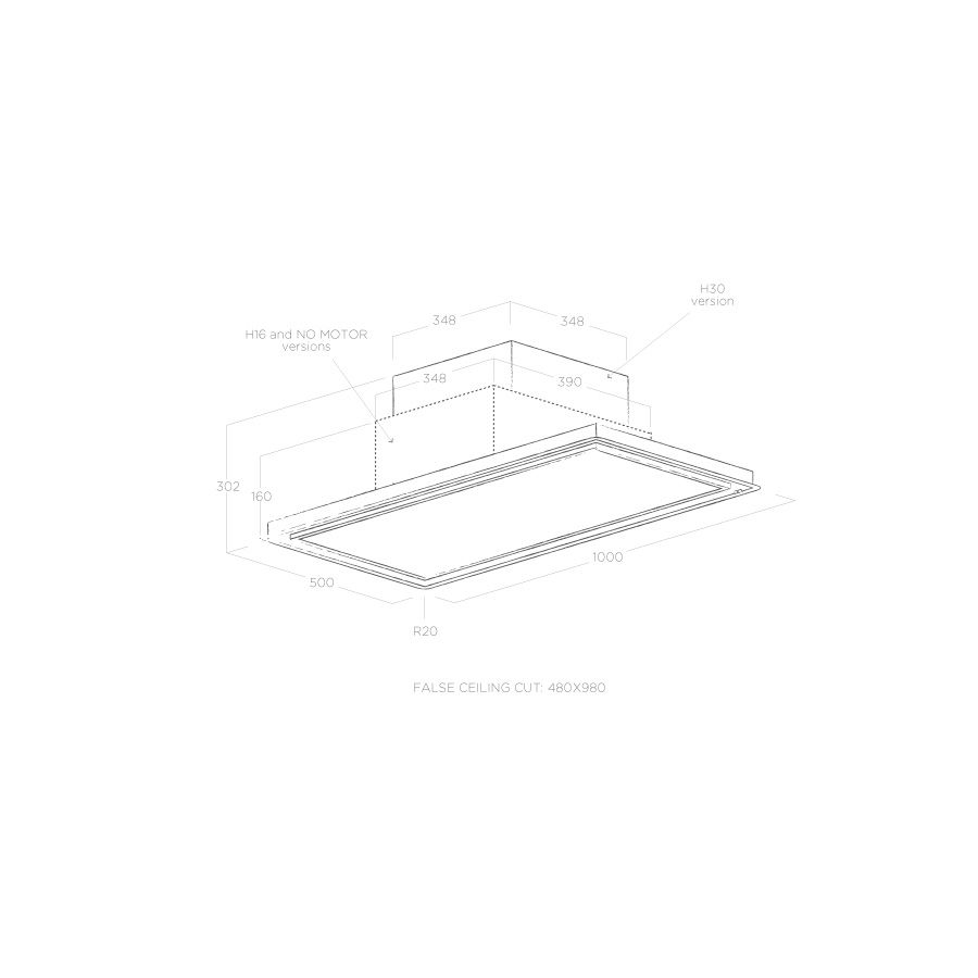 картинка Кухонная вытяжка Elica SKYDOME H16 A/100  