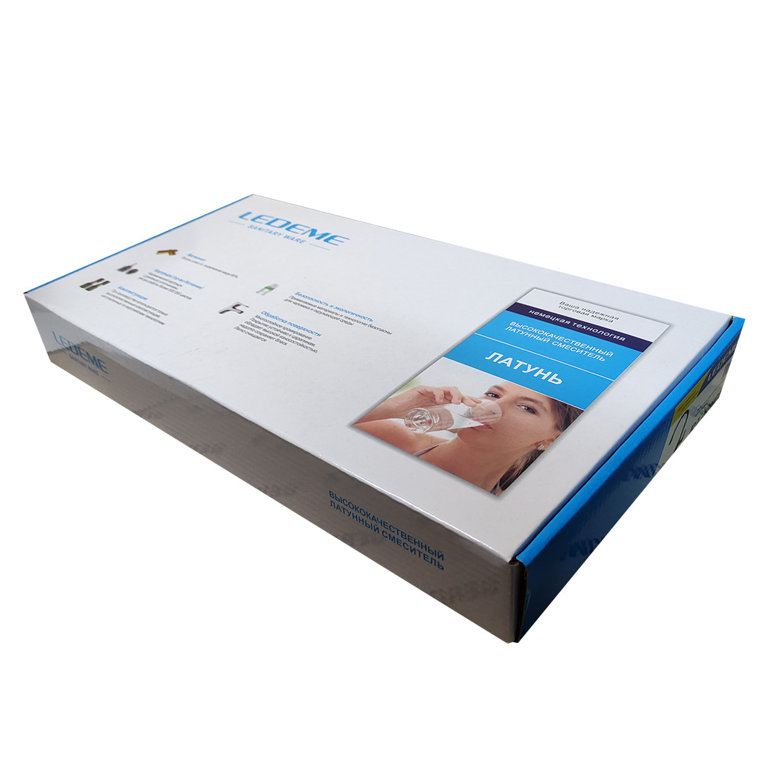 картинка Смеситель Ledeme L4069B черный 