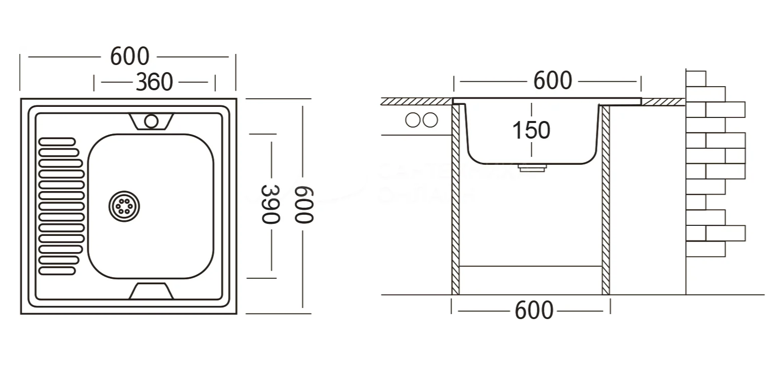 картинка Мойка Ukinox STD600.600 ---4C 0R-  картинка Мойка Ukinox STD600.600 ---4C 0R-