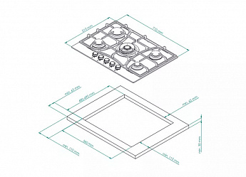картинка Варочная панель Kuppersberg FS 703 B Bronze 