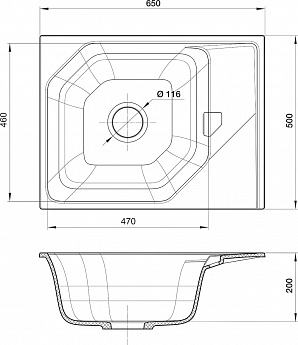картинка Мойка для кухни Rivelato LOCUS LS-65  картинка Мойка для кухни Rivelato LOCUS LS-65
