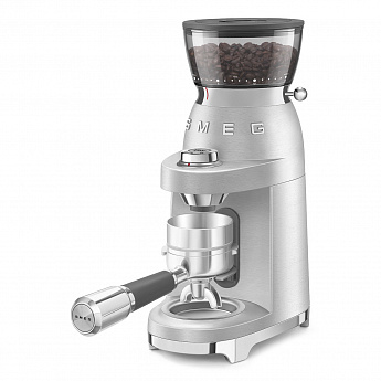 картинка Кофемолка Smeg CGF02SSEU алюминий  картинка Кофемолка Smeg CGF02SSEU алюминий