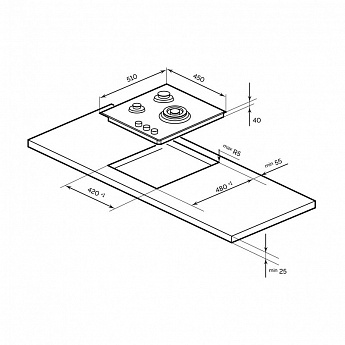 картинка Варочная панель Lex GVG 430 BL 