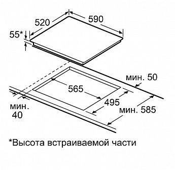 картинка Варочная панель Maunfeld CVI594SB2BKA INVERTER  картинка Варочная панель Maunfeld CVI594SB2BKA INVERTER