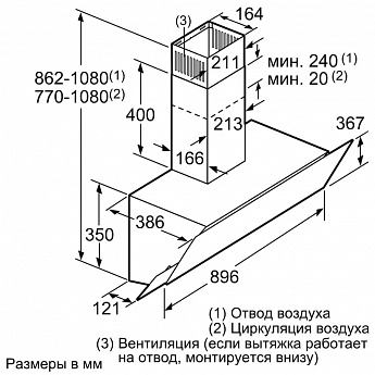 картинка Кухонная вытяжка Bosch DWK095G60T черная  картинка Кухонная вытяжка Bosch DWK095G60T черная