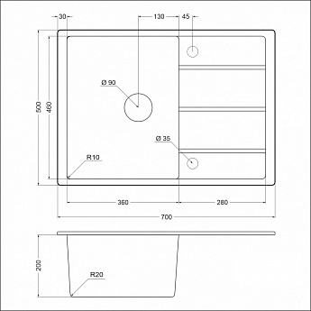 картинка Мойка для кухни Emar EMQ-1700.Q 