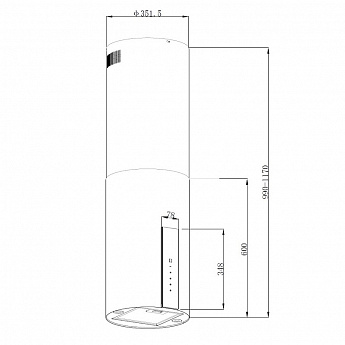 картинка Кухонная вытяжка Korting KHA 35808 DN Cylinder  картинка Кухонная вытяжка Korting KHA 35808 DN Cylinder