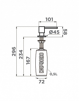 картинка Дозатор для мыла Omoikiri OM-03 
