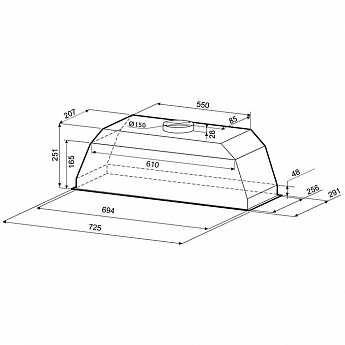 картинка Кухонная вытяжка Krona AMELI 900 INOX S 