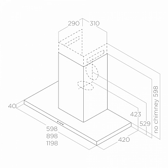 картинка Кухонная вытяжка Elica THIN IX/A/90 