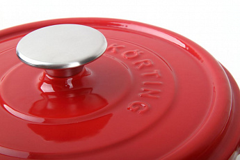 картинка Чугунная кастрюля с крышкой Korting K1224R 